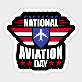 National Aviation Day - Proud American Veteran Gift Sticker